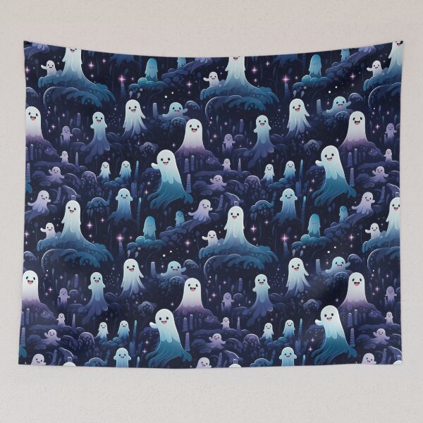 Item preview, Ethereal Echoes: Boo-tiful Ghosts Pattern designed and sold by KaleidoKiosk.