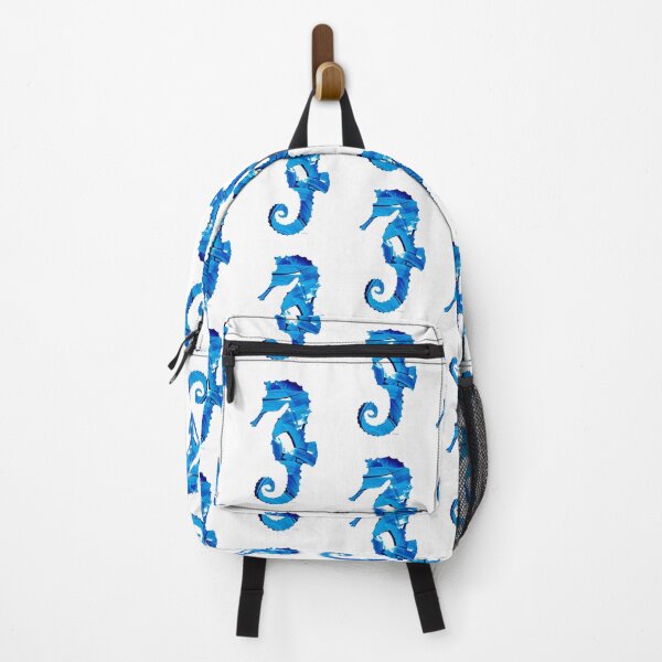 Item preview, Blue And White Seahorse Beach Ocean Art designed and sold by Sharon Cummings Art.