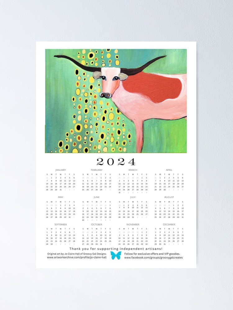 Poster for Sale avec l'œuvre « Calendrier mural 2024 - Collection