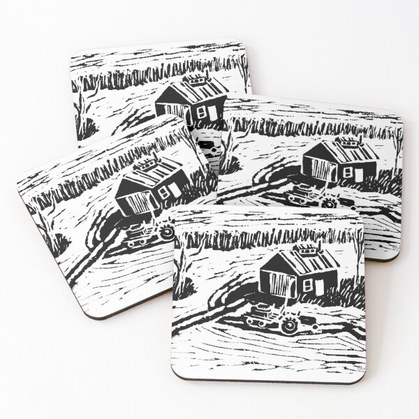 Item preview, Sugar House, Linocut, Maple Sugaring, making Maple Syrup designed and sold by ArtisticUplift.