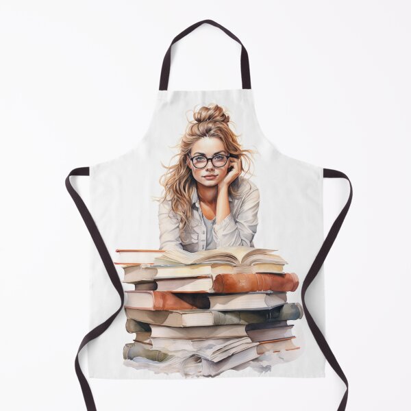 Item preview, Beautiful Woman and a Mountain of Books designed and sold by Sketch-Shack.