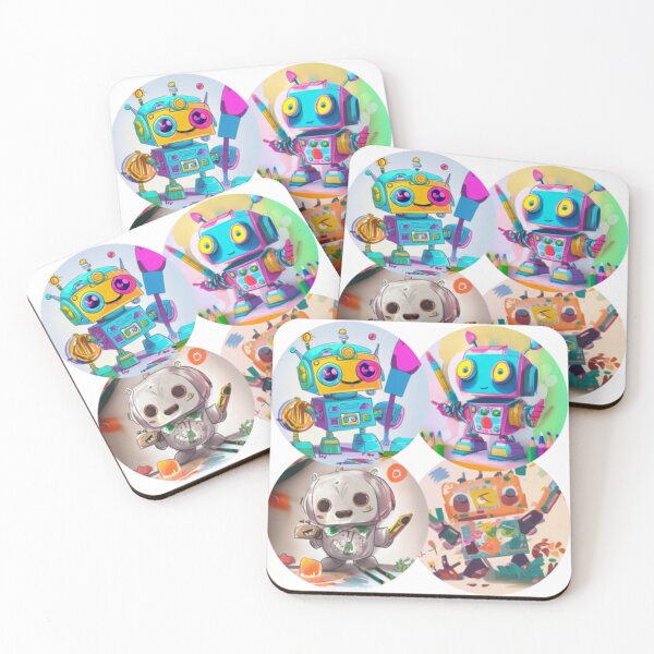 Item preview, colorful robots designed and sold by BIGSTEVENSON.