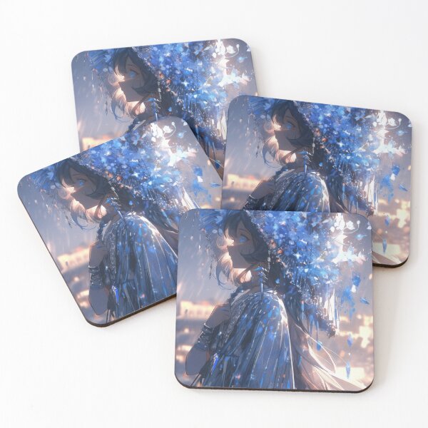 Item preview, Ethereal Anime Girl in Shimmering Raindrops designed and sold by Martin-Designs.