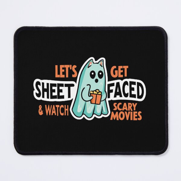 Item preview, Let's Get Sheet Faced and Watch a Scary Movie Halloween Ghost designed and sold by witch-night.