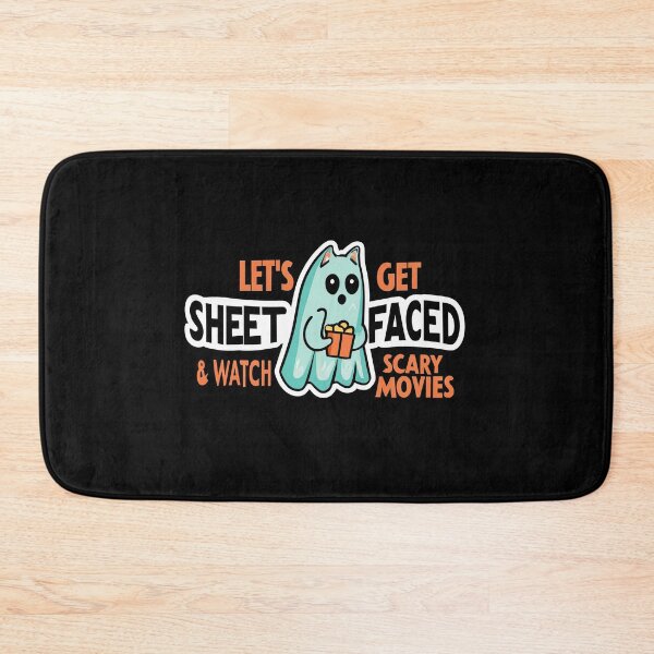 Item preview, Let's Get Sheet Faced and Watch a Scary Movie Halloween Ghost designed and sold by witch-night.