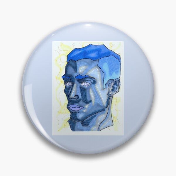 Item preview, Blue Statue Head Portrait Man designed and sold by Harold-Inks.