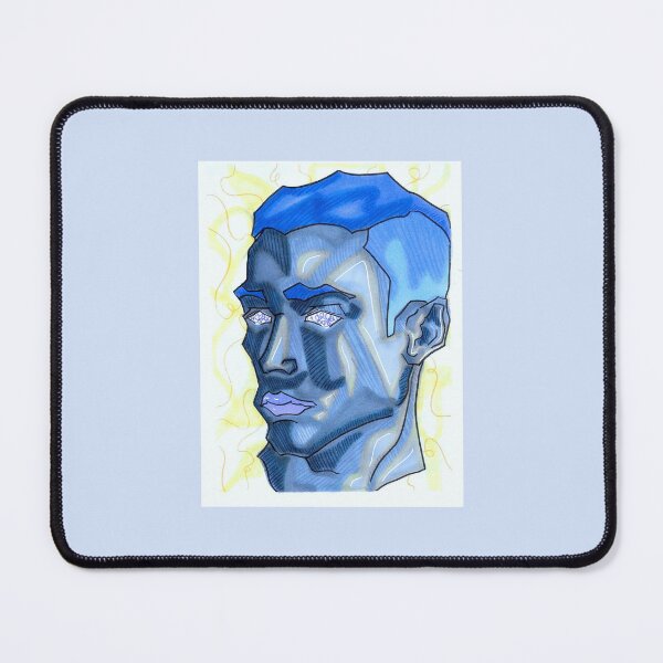 Item preview, Blue Statue Head Portrait Man designed and sold by Harold-Inks.