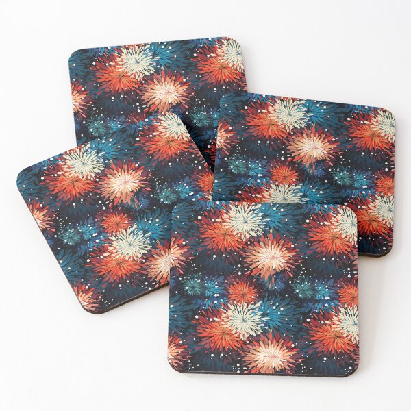 Item preview, Patriotic fireworks tile pattern designed and sold by Diala1984.
