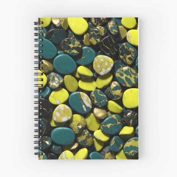 Item preview, Beautiful Smooth Colorful Pebbles Pattern Bright Yellow Teal Marbles designed and sold by Moonsiess.