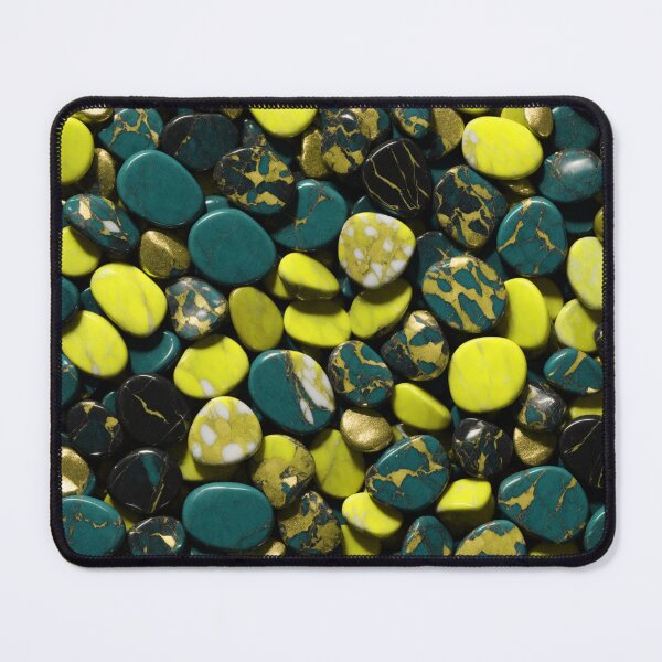 Item preview, Beautiful Smooth Colorful Pebbles Pattern Bright Yellow Teal Marbles designed and sold by Moonsiess.