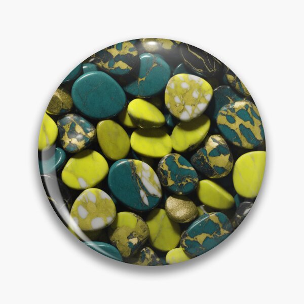 Item preview, Beautiful Smooth Colorful Pebbles Pattern Bright Yellow Teal Marbles designed and sold by Moonsiess.
