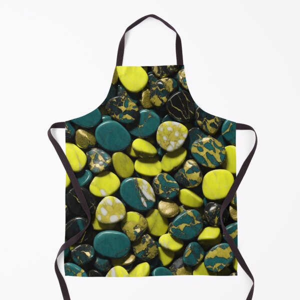 Item preview, Beautiful Smooth Colorful Pebbles Pattern Bright Yellow Teal Marbles designed and sold by Moonsiess.
