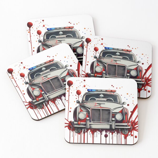 Item preview, Cop Car With Paint Splatters designed and sold by Silver-Lady-Cre.
