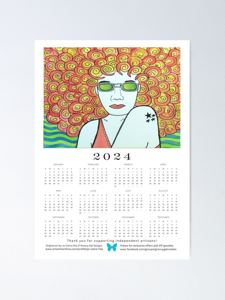2024 Calendar Art Print Cats Blowing Bubbles Poster for Sale by GroovyGal