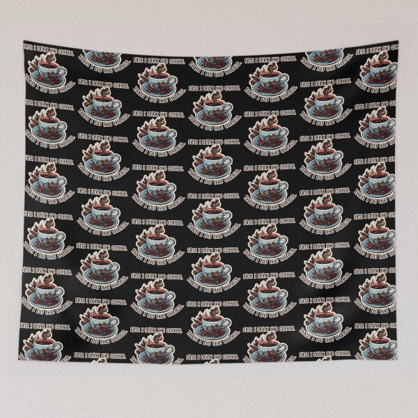 Item preview, First I Drink The Coffee Retro Style designed and sold by DafraDesign.