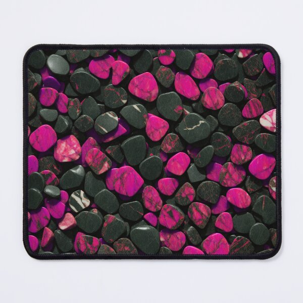 Item preview, Beautiful Smooth Colorful Pebbles Pattern - Pink And Black Marbles designed and sold by Moonsiess.