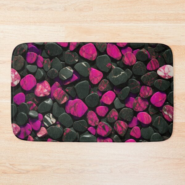 Item preview, Beautiful Smooth Colorful Pebbles Pattern - Pink And Black Marbles designed and sold by Moonsiess.