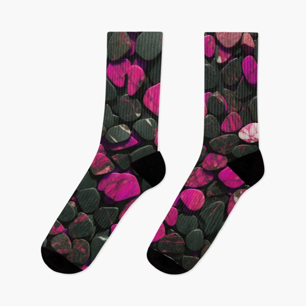Item preview, Beautiful Smooth Colorful Pebbles Pattern - Pink And Black Marbles designed and sold by Moonsiess.