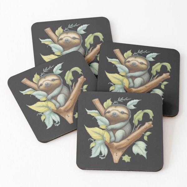 Item preview, sloth on a branch designed and sold by UrbanHedgehog.