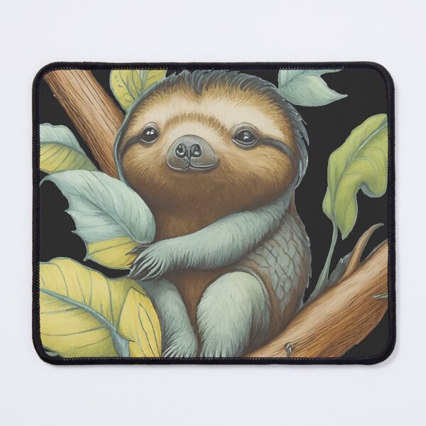 Item preview, sloth on a branch designed and sold by UrbanHedgehog.