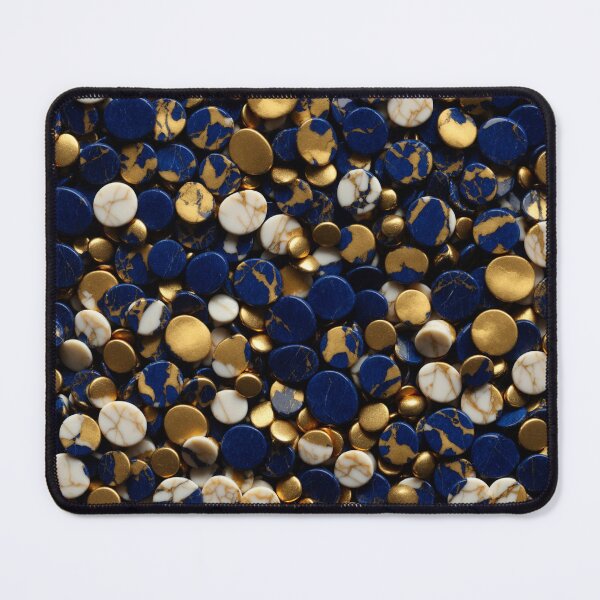 Item preview, Beautiful Smooth Colorful Pebbles Pattern - Blue Teal And Golden Marbles designed and sold by Moonsiess.