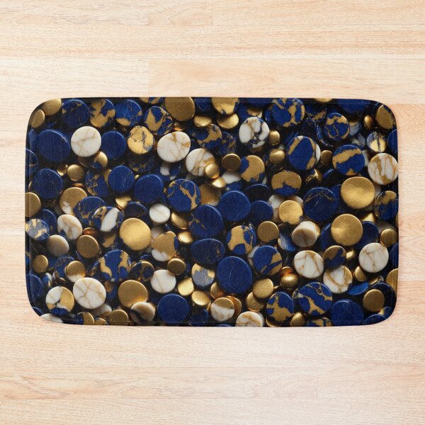Item preview, Beautiful Smooth Colorful Pebbles Pattern - Blue Teal And Golden Marbles designed and sold by Moonsiess.