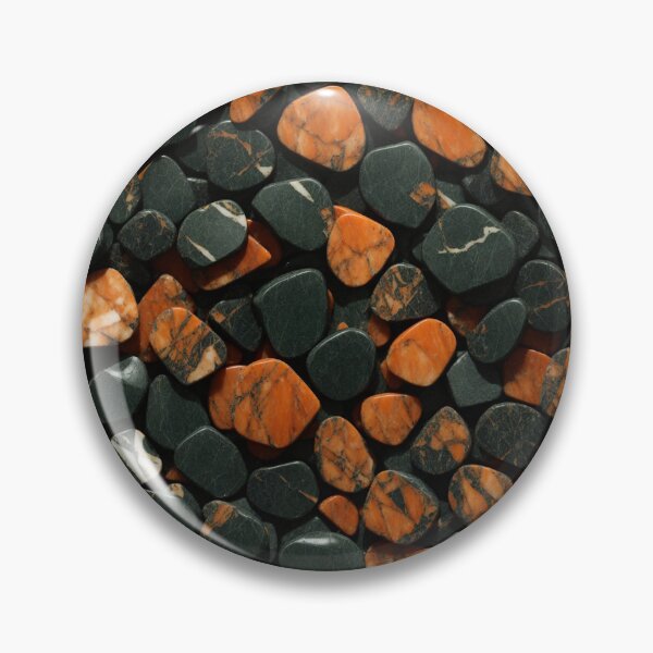 Item preview, Beautiful Smooth Colorful Pebbles Pattern - Orange Salmon Black Marbles designed and sold by Moonsiess.