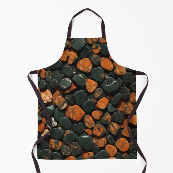 Item preview, Beautiful Smooth Colorful Pebbles Pattern - Orange Salmon Black Marbles designed and sold by Moonsiess.