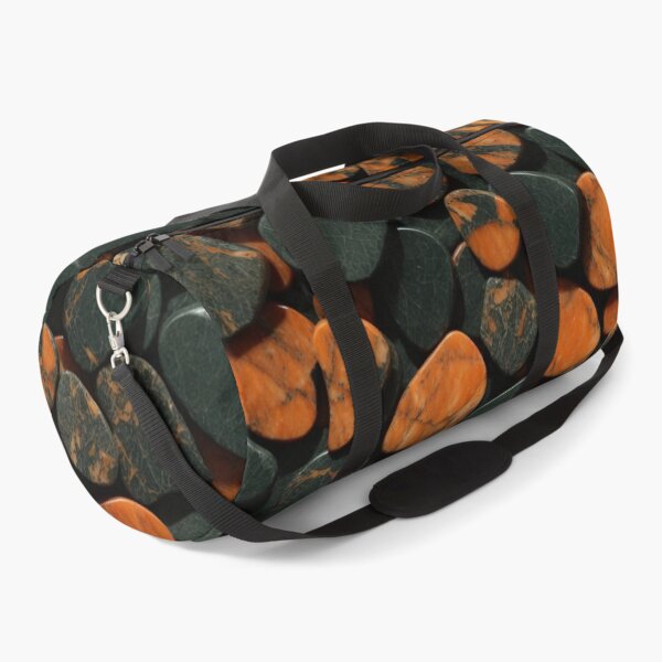 Item preview, Beautiful Smooth Colorful Pebbles Pattern - Orange Salmon Black Marbles designed and sold by Moonsiess.