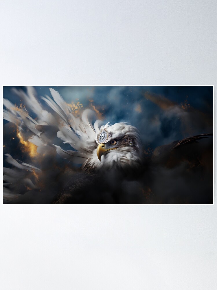 Poster, Dogs & Dragons - Eagle Focus designed and sold by Dogs-x-Dragons