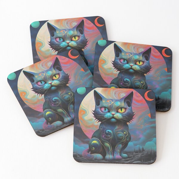 Item preview, Psychedelic Cat, Feline Character. designed and sold by ExtraEm.