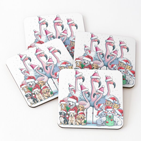 Item preview, Funny Happy Christmas Animals print design designed and sold by artscreat.