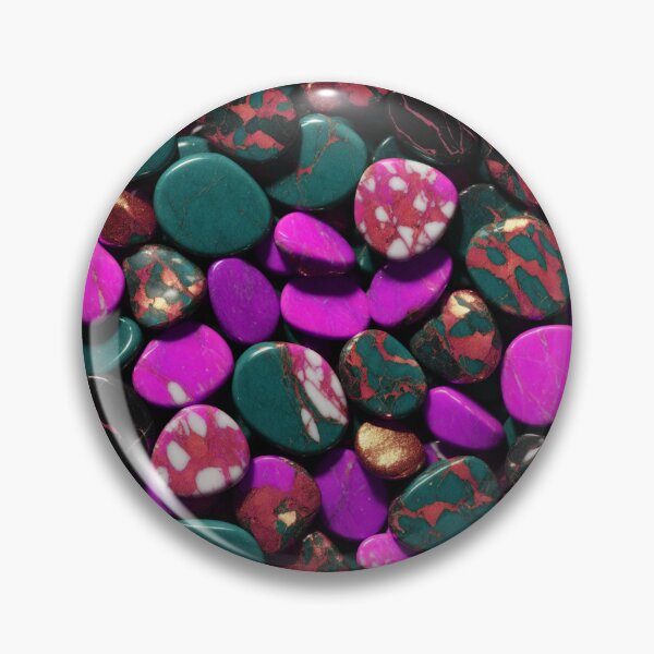 Item preview, Beautiful Smooth Colorful Pebbles Pattern - Purple Teal Rose Gold Marbles designed and sold by Moonsiess.
