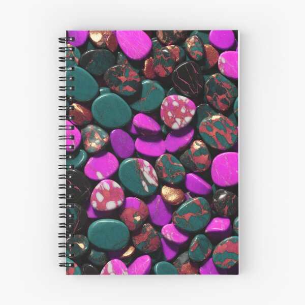 Item preview, Beautiful Smooth Colorful Pebbles Pattern - Purple Teal Rose Gold Marbles designed and sold by Moonsiess.