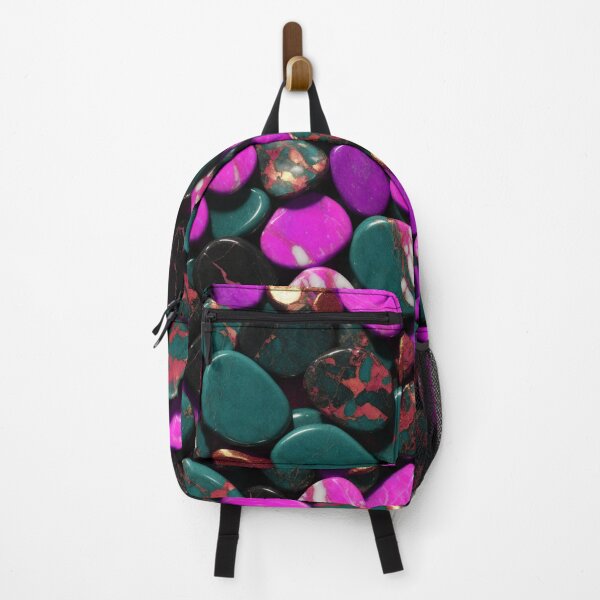 Item preview, Beautiful Smooth Colorful Pebbles Pattern - Purple Teal Rose Gold Marbles designed and sold by Moonsiess.