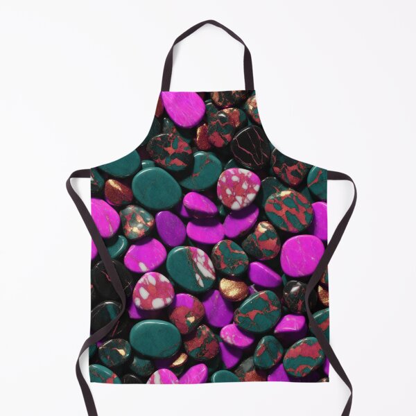 Item preview, Beautiful Smooth Colorful Pebbles Pattern - Purple Teal Rose Gold Marbles designed and sold by Moonsiess.