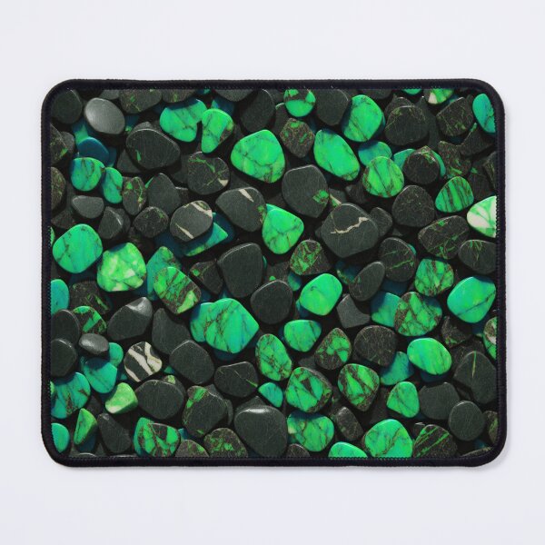 Item preview, Beautiful Smooth Colorful Pebbles Pattern - Green Black Marbles designed and sold by Moonsiess.