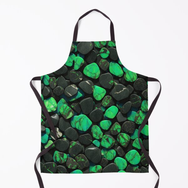 Item preview, Beautiful Smooth Colorful Pebbles Pattern - Green Black Marbles designed and sold by Moonsiess.