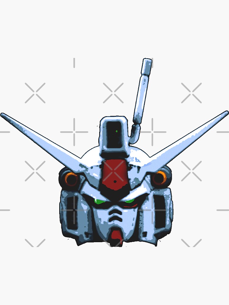 "Gundam GP01 Head" Sticker for Sale by saintism Redbubble