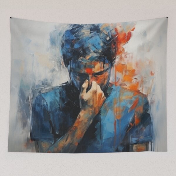 Item preview, Alone in Sadness: Navigating Solitude's Embrace designed and sold by DaniFantasy.
