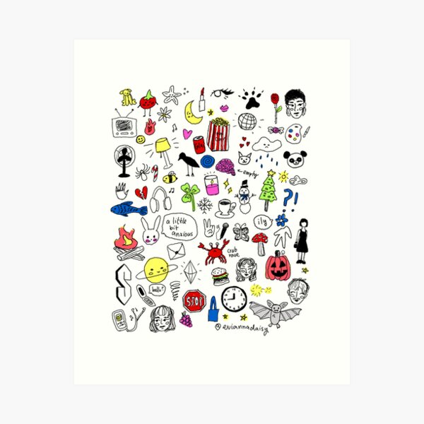 Indie Doodles Art Prints for Sale