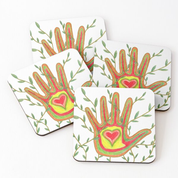 Item preview, Leafy heart on hand designed and sold by bluechalice.
