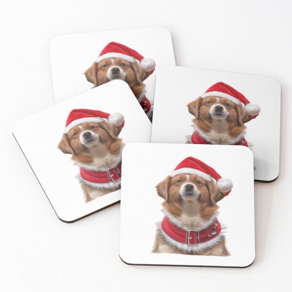 Item preview, Cute brown Santa dog.  Merry Christmas designed and sold by Debsgiftware Ward.