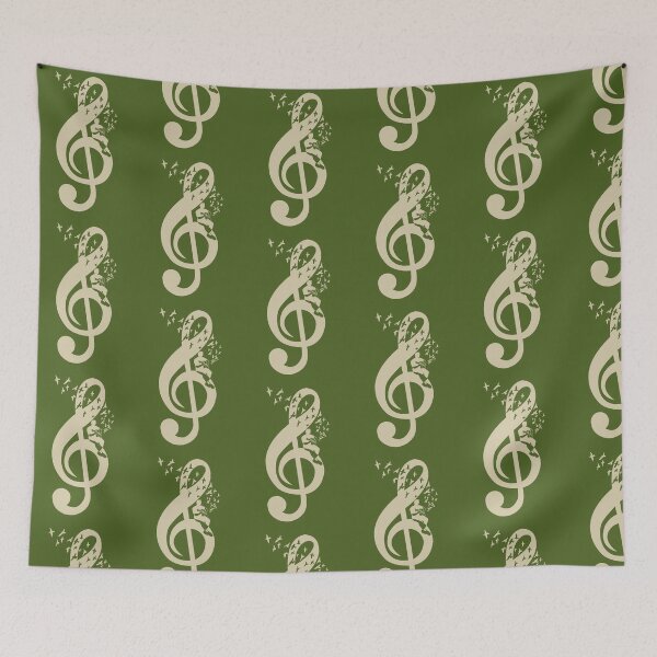 Item preview, Treble Clef -  Music Acoustic guitar - Vintage designed and sold by barmalisiRTB.
