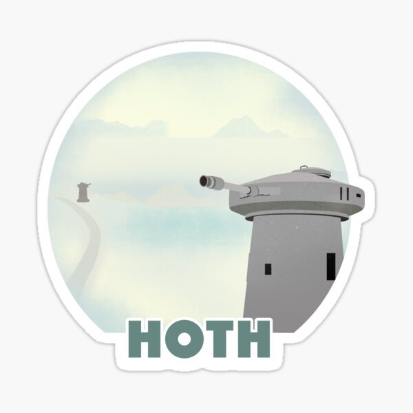 Vista previa del artículo con la obra «Cartel retro del viaje de Hoth», diseñado y vendido por Studiomoriarty.