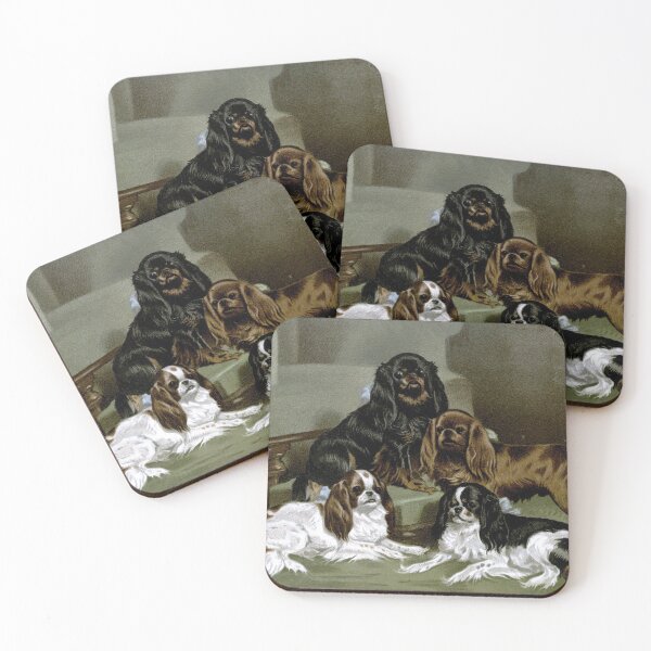 Item preview, Toy Spaniels Vintage Dog Chromolithograph Vero Shaw Dog Lover Gift designed and sold by ElegantTeaTime.