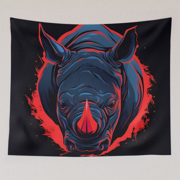 Item preview, “Raging Rhino: Neon Edition” designed and sold by Art-Vortex-fr.