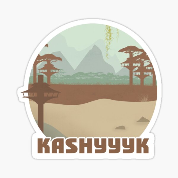 Vista previa del artículo con la obra «Cartel de viaje retro Kashyyyk», diseñado y vendido por Studiomoriarty.