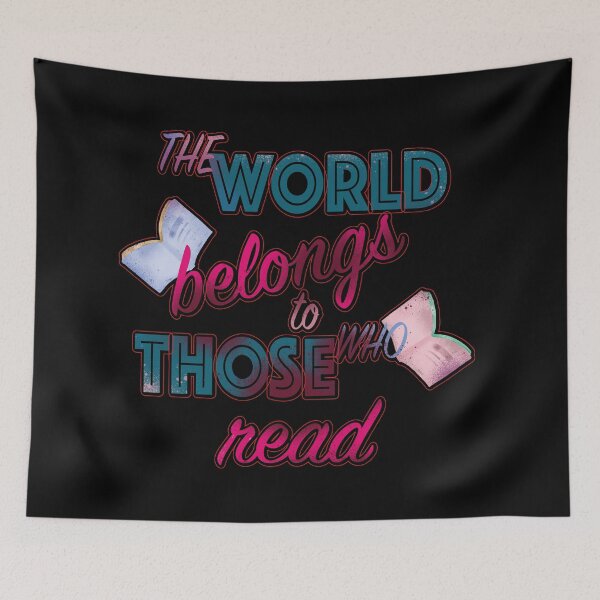 Item preview, The World Belongs to Those who Read Purple Blue designed and sold by Sunmoonlove.