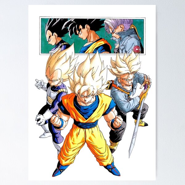 android saga poster, dragon ball z poster, anime poster, size:12x18  inch